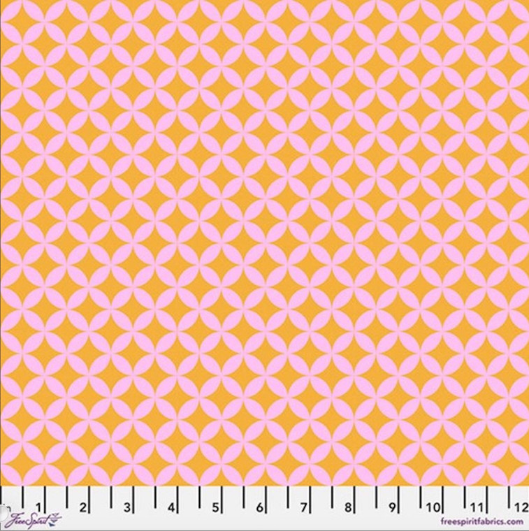 Free Spirit Anna Maria Horner Love Always Cathedral Golden Cotton Fabric By Yd