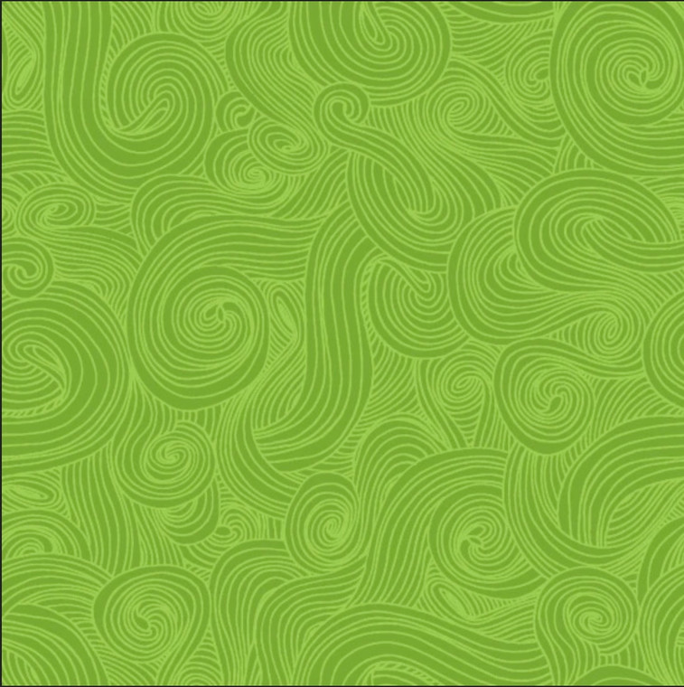 Studio E Just Color! Swirl Grass Cotton Fabric By The Yard