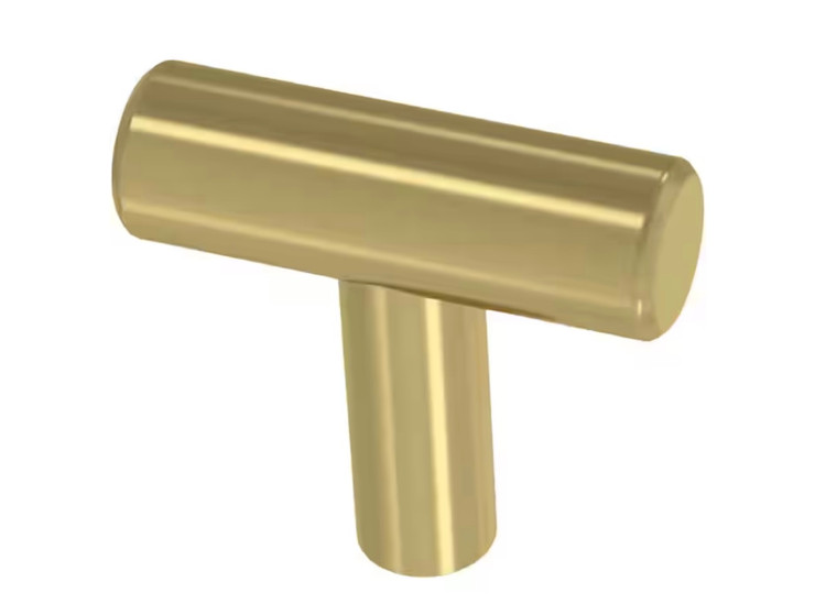 Franklin Brass 1 1/4" Simple Round Bar Satin Gold Cabinet Knob 30 Pack