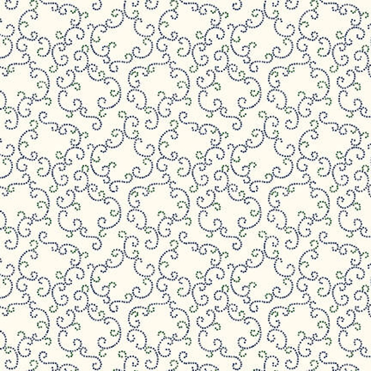 Henry Glass Willow Hollow Meandering Dots Cream Cotton Fabric By The Yard
