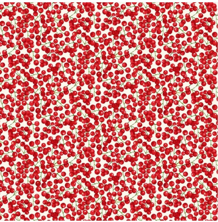 Studio E Holly Berry Park Berries Cream Cotton Fabric By The Yd