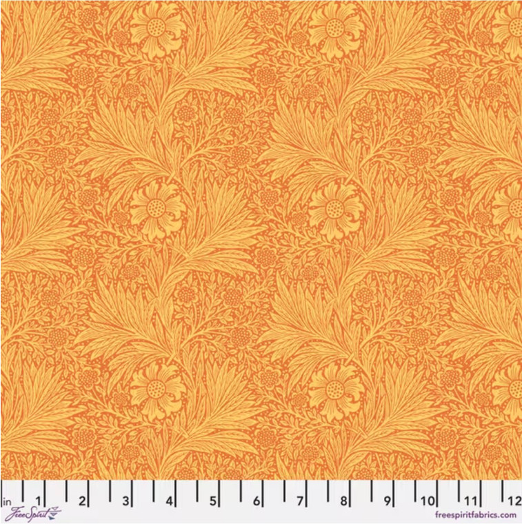 Free Spirit Morris & Co. Buttermere Marigold Sunshine Cotton Fabric By Yd