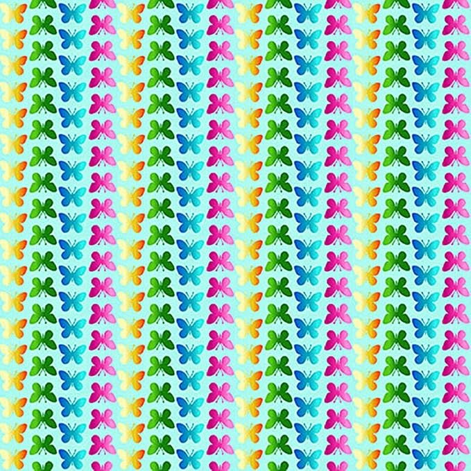Studio E Butterfly Bliss Butterfly Ombre Stripe Aqua Cotton Fabric By The Yard