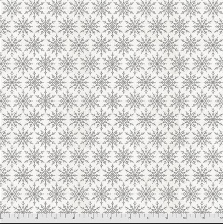 Free Spirit Tim Holtz Christmastime Flurry White Cotton Fabric By The Yard