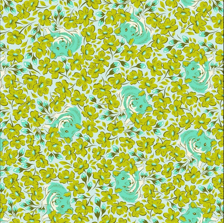 Free Spirit Tula Pink Besties Chubby Cheeks Clover Cotton Fabric By Yard