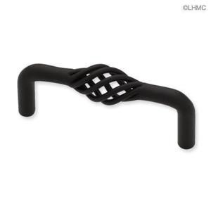 P05076-FB 3" Flat Black Birdcage Cabinet Drawer Pull