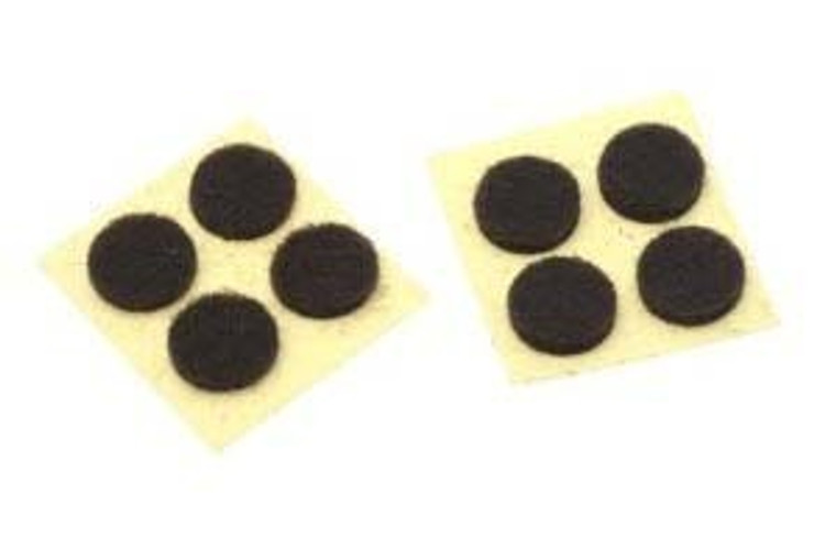 448xc 3/8" x 1/16"  Diameter Felt Pad Bumpers 8 Pack