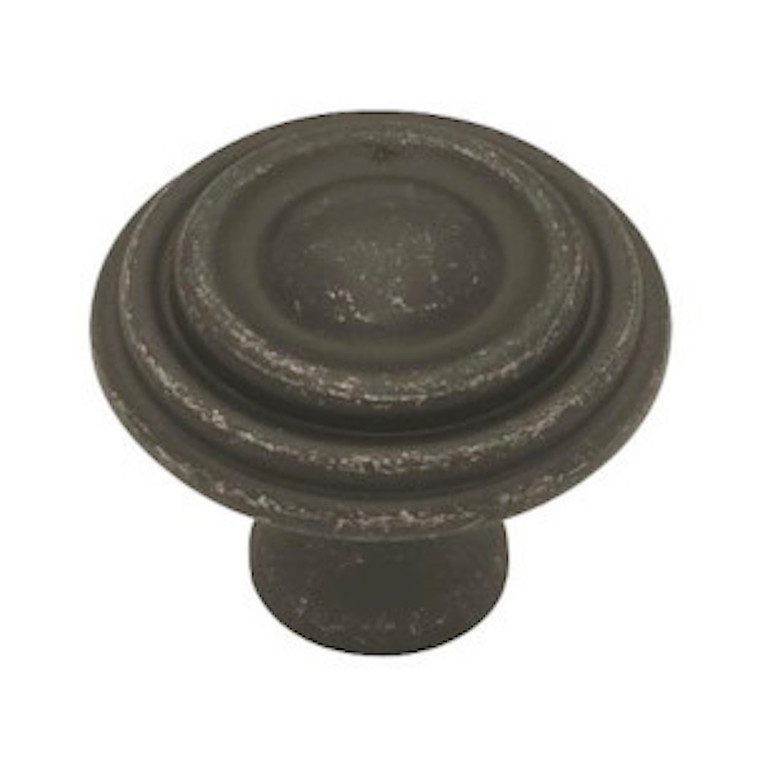PBF528Y-PEW  1 1/2" Ring Dot Cabinet Drawer Knob Pewter