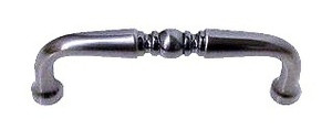 P5020AV-BLC  Black Chrome 3" Ornate Pull Cabinet Drawer Knob Pull