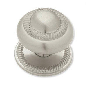 Liberty PN0401-SN Satin Nickel 1 1/2" Rope Edged w/ Backplate Cabinet Drawer Knob