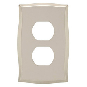 144044 Lyla Vintage Nickel Single Duplex Outlet Cover Plate