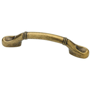 142974 Lancaster Antique Brass 3" Ashley Cabinet Drawer Knob Pull