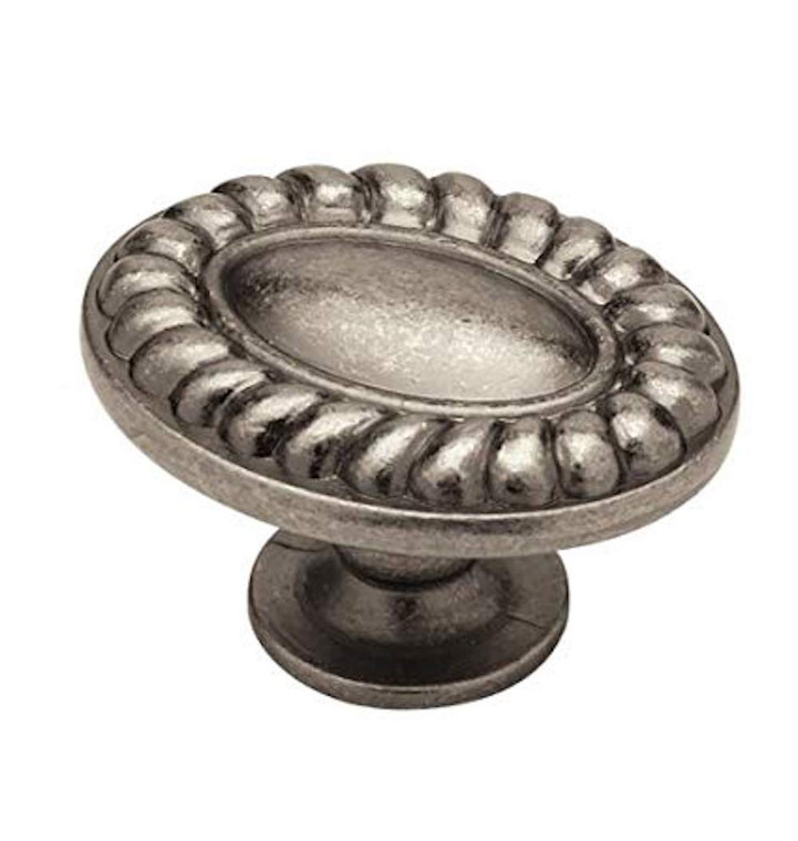 PBF095Y-AP  1 1/2" Coastal Rope Cabinet Drawer Knob Knob Antique Pewter