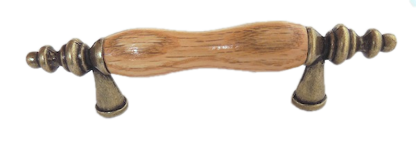 P50030C-ABO-C  Antique Brass Oak 3"  Design Cabinet Drawer Pull