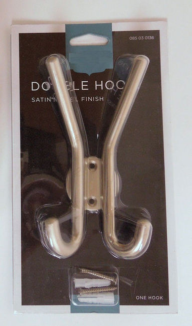 085-03-0137 Polished Chrome Euro Double Coat and Hat Hook