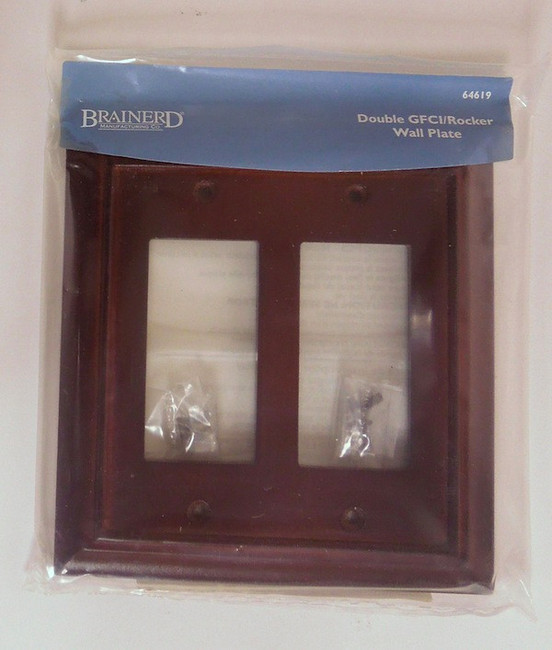 64619 Dark Walnut Architect Double GFCI Cover