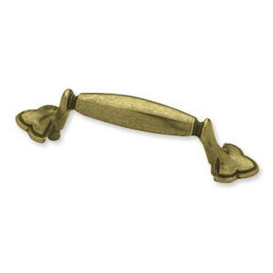 P79609V-AE-C7  Antique English Brass 3" Scroll End Cabinet Drawer Pull