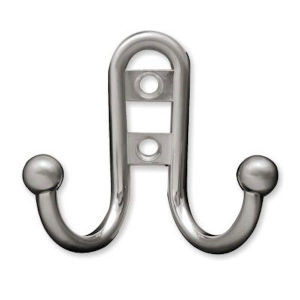 B46115Z-SN Satin Nickel Double Coat, Hat, Robe Hook w/ Ball End