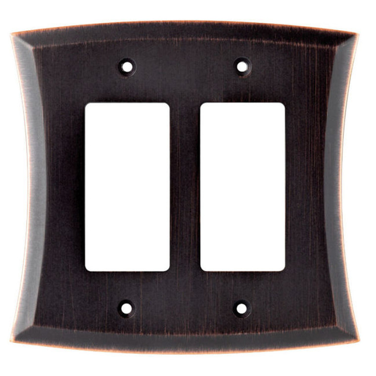 W20824-VBC Bronze & Copper Ivorten Double GFCI Wall Plate