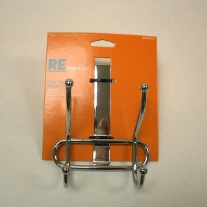 Liberty 085-03-0013 Over The Door 2 Hook Coat Hat  Rail Chrome