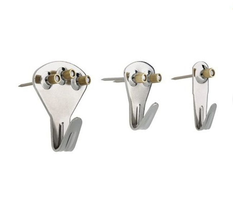085-03-2042  Pack of 22 Picture Hangers Chrome 6 Sizes In Package