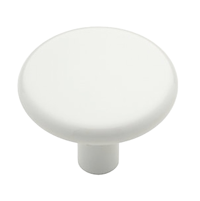 P8406HM-W White 30mm Cabinet Drawer Knob Pull 10 Pack