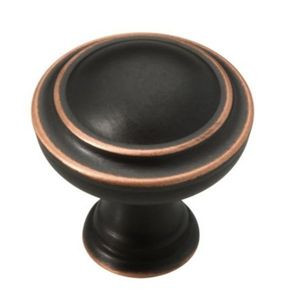 P17477M-VBC  Bronze w/ Copper Double Ring 1 1/4" Cabinet Drawer Knob 4 Pack