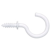 160378 7/8"Cup Hook White Coat and Hat Hook Pack of 36