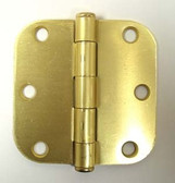 B1550  3" Hinge  5/8" Radius Satin Brass Door Hinge