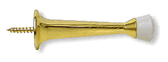 B40004G-PB Brass Plated Solid Door Stop  2 Pack