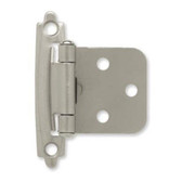 H0103BV-SN Satin NIckel Self Closing Overlay HInge 8 Pack