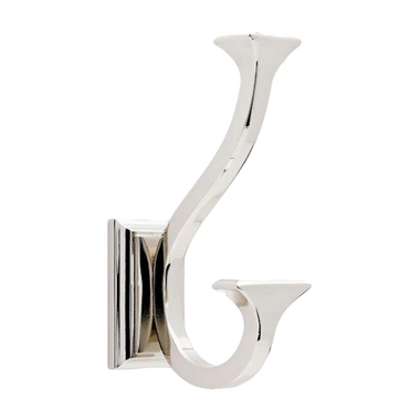 Liberty Refined Square 4 7/8" Polished Nickel Coat, Hat, Robe Hook