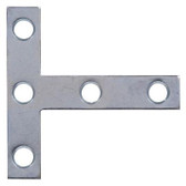 Brainerd B7430 4" x 4" Zinc Plated Mending T-Plate