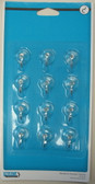 Project Basics 138720 Mini Suction Cup Hooks Coat and Hat Hook Pack of 12