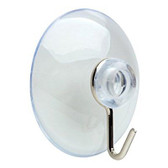 Arrow 160372 Suction Cup Hook Chrome Coat and Hat Hook Pack of 8