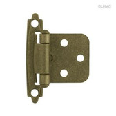 H0103BC-AB Antique Brass Self Closing Overlay HInge 2 Pack