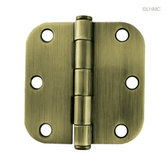 HN0010g-AB  3" Round Corner Hinge Antique Brass Full Mortise