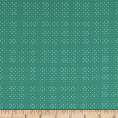 Stof of France Printemps Dot Teal Cotton Quilting Fabric By The Yard