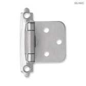 Matte Chrome Self Closing Overlay HInge 2 pack