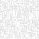 Blank Quilting Morning Mist VI Buildings White Cotton Fabric By The Yard