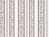 Stof Fabrics Emily Roses Row of Roses Cream Cotton Fabric By The Yard