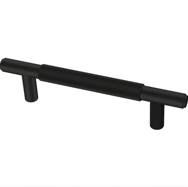 Brainerd Knurled Bar 3-3/4-in , 96mm Center to Center Matte Black Rectangular Bar Drawer Pull in the Drawer Pulls department at
