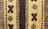 28644 African Mali Mud Cloth Bambara Bogolanfini Wheat Aprox 48" x 71"