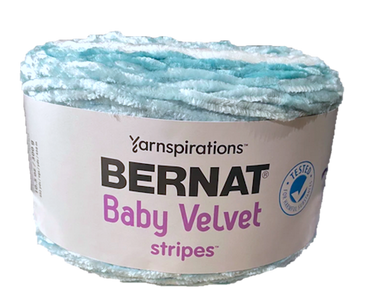 Bernat Baby Velvet Stripes Misty Forest 10.5 oz Knitting Crochet Yarn