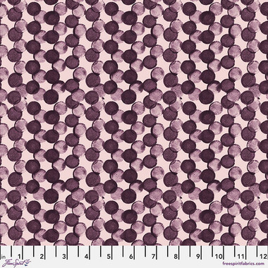 Denise Burkitt Special Moments Bouncing Along Plum Cotton Fabric By