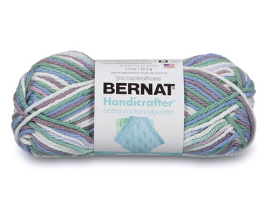 Bernat Handicrafter Cotton Blended Navy Lemon Knitting & Crochet Yarn