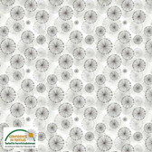 Stof Fillippa's Line Circles & Dots Lt Grey Cotton Fabric By The Yard