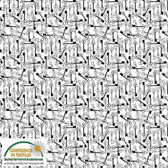 Stof European Quilting Best Bits Keys White Cotton Fabric By The Yard