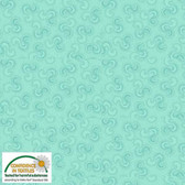 Stof European Colour Harmony Dotted Graphics Mint Cotton Fabric By The Yard