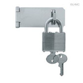 B31200G-ZP-V 3 1/2" Hasp W/ Padlock Zinc Plated